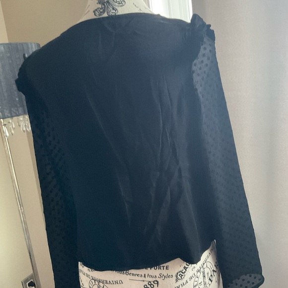 Zara Black Sleeve Top - Picture 3 of 4